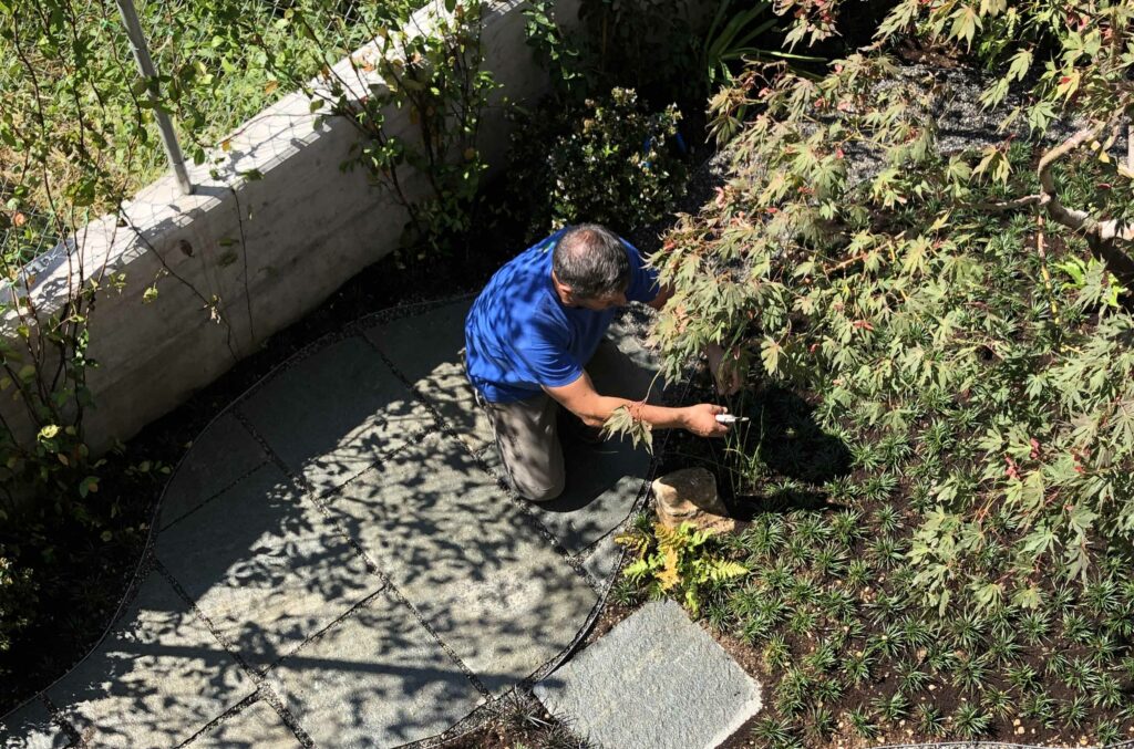 operaio all'opera mentre effettua opere di manutenzione